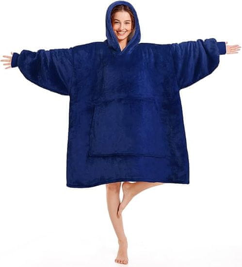 VIVVA® Svetr deka - Mikina jako deka s rukávy a kapucí | HOODZIE
