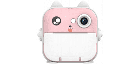 Leventi Instantní fotoaparát Mini termální tiskárna s fotoaparátem - print camera - kočička růžová