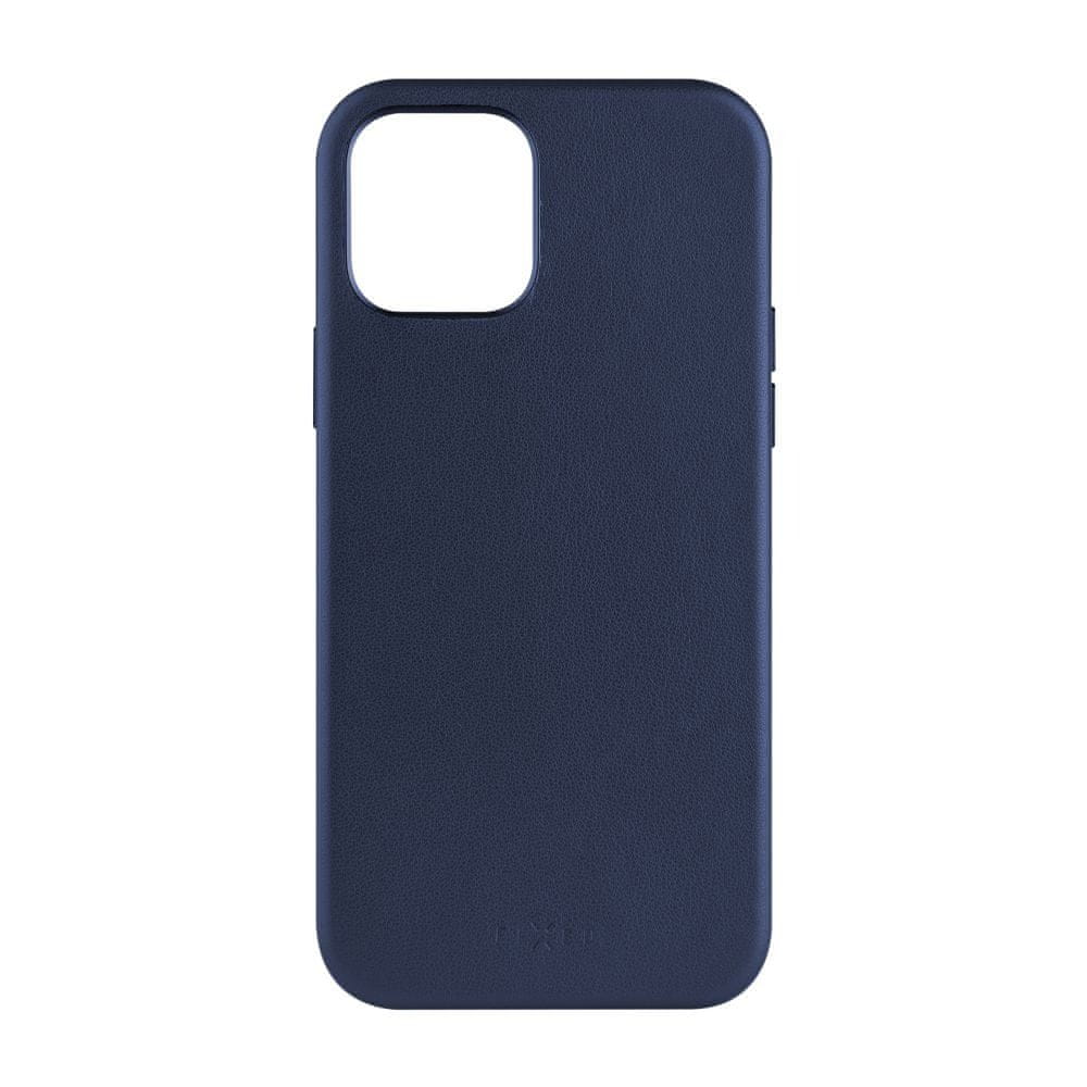 FIXED kožený zadní kryt MagLeather Apple iPhone 12/12 Pro, modrý (FIXLM-558-BL)