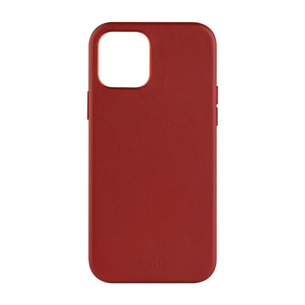 Levně FIXED kožený zadní kryt MagLeather Apple iPhone 12/12 Pro, červený (FIXLM-558-RD)