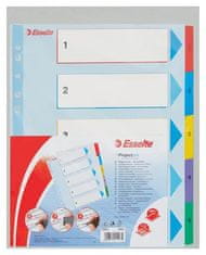 Esselte Zesílené rejstříky "Standard", popisovatelná titulní str., mix barev, karton, A4 Maxi, 1-5 100207