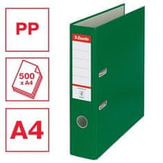 Esselte Pákový pořadač "Economy", ochranné spodní kování, zelená, 75 mm, A4, PP/karton 11256
