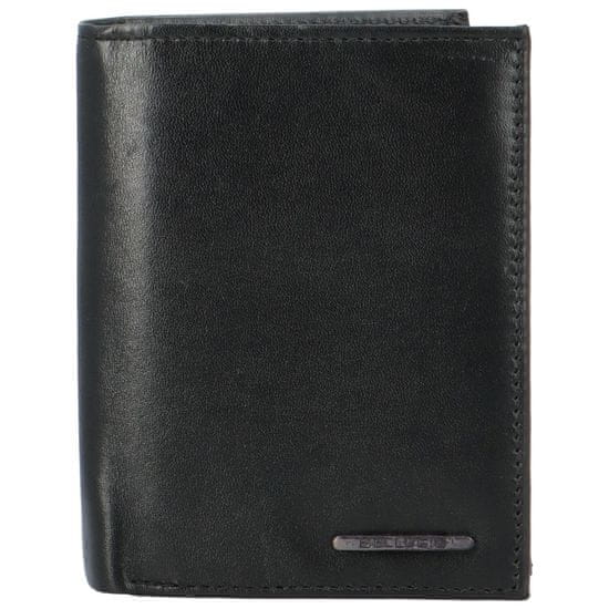 Bellugio Pánská kožená peněženka na výšku Bellugio Aarav, černá