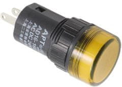 HADEX Kontrolka 12V LED 19mm, AD16-16E , žlutá