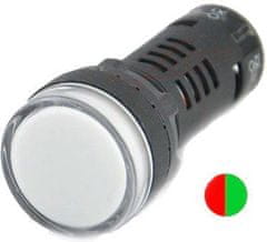HADEX Kontrolka 12V LED 19mm AD16-22SS, červená+zelená
