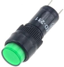 HADEX Kontrolka 12V NXD-211 zelená, průměr 12mm