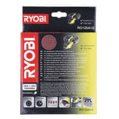 RYOBI Brusný papír Ryobi RO125A10 125mm, sada 10ks