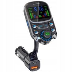 Popron.cz Bluetooth AUX vysílač do auta s LED displejem - BC86