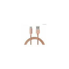 BB-Shop Dvouvrstvý kabel 1m USB-C kovově růžovo-zlatý