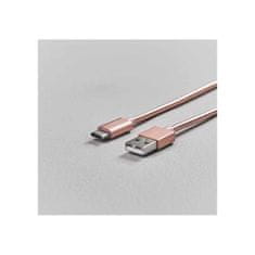 BB-Shop Dvouvrstvý kabel 1m USB-C kovově růžovo-zlatý