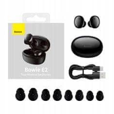 BASEUS Baseus Bowie TWS Bluetooth 5.2 bezdrátová sluchátka do uší Vodotěsná