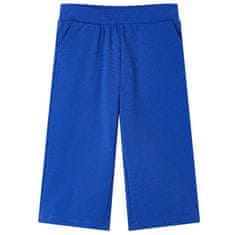 shumee Dětské kalhoty s širokými nohavicemi kobaltově modré 116