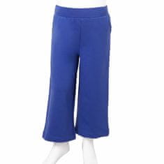 Vidaxl Dětské kalhoty s širokými nohavicemi kobaltově modré 104