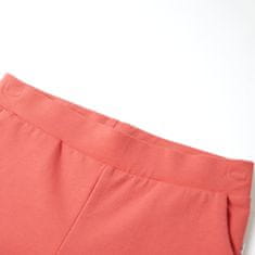 Vidaxl Dětské kalhoty s širokými nohavicemi korálové 92