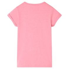 Greatstore Dětské tričko jasně růžové 128
