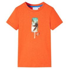 shumee Dětské tričko jasně oranžové 104
