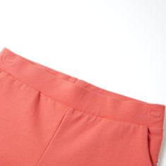 Vidaxl Dětské kalhoty s širokými nohavicemi korálové 128