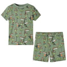 Greatstore Dětské pyžamo s krátkým rukávem světle khaki 140