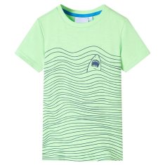 Greatstore Dětské tričko neonově zelené 116