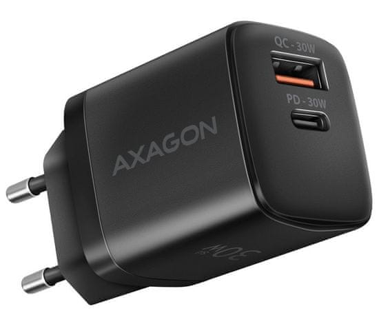 AXAGON nabíječka do sítě / ACU-PQ30 / 1x USB-C / 1x USB-A / PD3.0/QC4/PPS/AFC/Apple / 30W