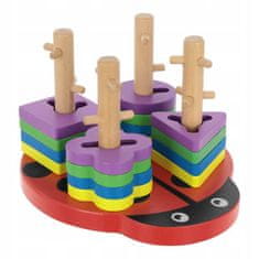 KOMFORTHOME Dřevěná beruška Puzzle Montessori Sorter