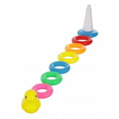 KOMFORTHOME Pyramidová kachna s kolečky Montessori Duck 8 kusů