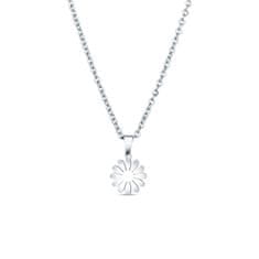 Vuch Krásný ocelový náhrdelník Květina Riterra Silver