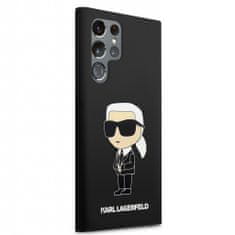 Karl Lagerfeld  Liquid Silicone Ikonik NFT Zadní Kryt pro Samsung Galaxy S23 Ultra Black