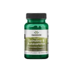 Swanson Swanson spirulina a astaxanthin organický, 120 kapslí 4911