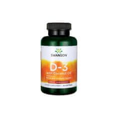 Swanson Swanson vitamín d-3 s kokosovým olejem, 60 měkkých kapslí 3460