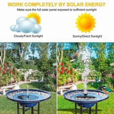 Netscroll Solární plovoucí vodní fontána, ideální pro zahrady a rybníky, snadná instalace, energeticky úsporná, koupel pro ptáky, FountainStar