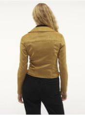 Vero Moda Hořčicová dámská bunda v semišové úpravě Vero Moda Jose S