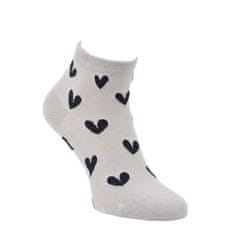 Zdravé Ponožky Zdravé ponožky dámské bavlněné kotníkové elastické ponožky se srdíčky 6301724 4pack, 35-38