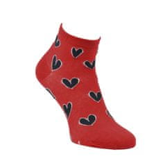 Zdravé Ponožky Zdravé ponožky dámské bavlněné kotníkové elastické ponožky se srdíčky 6301724 4pack, 35-38