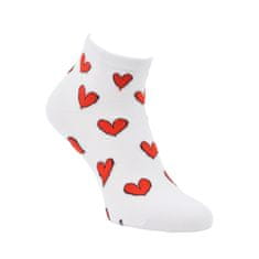 Zdravé Ponožky Zdravé ponožky dámské bavlněné kotníkové elastické ponožky se srdíčky 6301724 4pack, 39-42