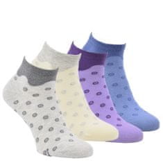 Zdravé Ponožky Zdravé ponožky dámské bavlněné barevné letní sneaker puntíkované ponožky 6402224 4pack, 39-42