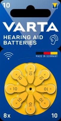 Levně Varta Hearing Aid Battery 10 BLI 8 (24610101418)