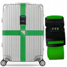 Korbi Křížový popruh na kufr se zámkem (zelený)