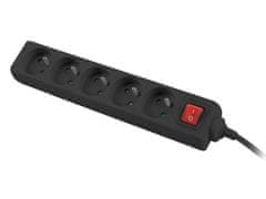 Lanberg Prodlužovací kabel PS1 5 zásuvky 3m vypínač černá