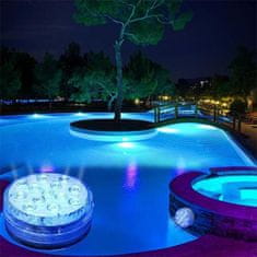 Netscroll Sada 4 vodotěsných LED světel, dálkové ovládání, podvodní světla jsou ideální pro bazény, akvária, fontány, párty, vytváření magického prostředí, vícebarevná bazénová světla, GlowWaterLights