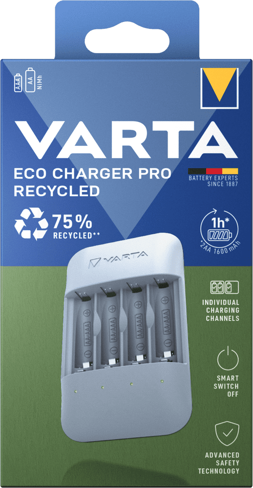Levně Varta nabíječka baterií Eco Charger Pro Recycled Box (57683101111)