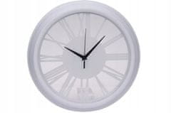 Koopman Nadčasové bílé nástěnné hodiny do obývacího pokoje 35 cm