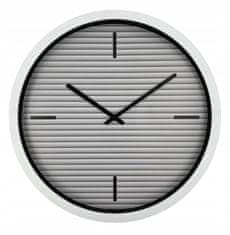 Splendid Dekorativní nástěnné hodiny bílé moderní design 30 cm Textura