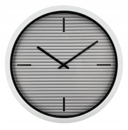 Splendid Dekorativní nástěnné hodiny bílé moderní design 30 cm Textura