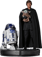 Iron Studios Iron Studios socha Star Wars Luke Skywalker, R2-D2, Grogu, měřítko 1:4 - 54 cm