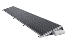 sapro FVE konstrukce na rovnou střechu CORAB PB-094.1 pro 4 FV panely, 15st. horizontální