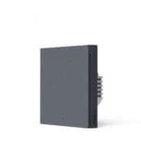 AQARA Zigbee vypínač s relé - AQARA Smart Wall Switch H1 EU (With Neutral, Single Rocker) (WS-EUK03-G) - Šedá