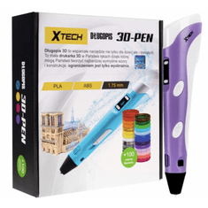 X TECH Magii Pen | 3D tiskárna | Fialová barva + 100 metrů PLA vlákna