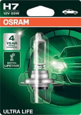 Osram OSRAM H7 12V 55W PX26d ULTRA LIFE 4 roky záruka 1ks blistr 64210ULT-01B