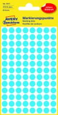 Avery Zweckform Samolepicí kulaté etikety Avery - modré, průměr 8 mm, 416 ks